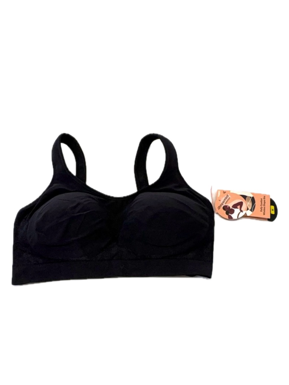 Shapermint Essentials Daily Comfort Wireless Shaper Bra - Black - Size M